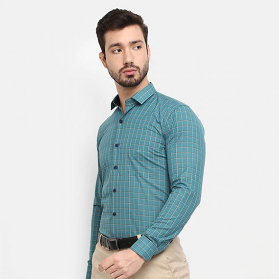 https://bloomwow.in/vi/products/men-green-checked-formal-shirt