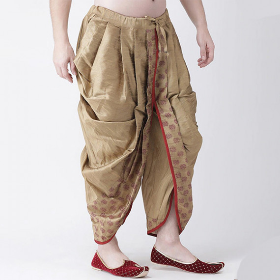 https://bloomwow.in/products/men-beige-red-printed-dupion-silk-dhoti-pants