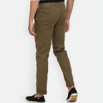 Men Olive Green Cotton Classic Slim Fit Trousers