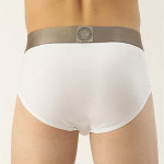 Men White Solid Briefs NB2536100