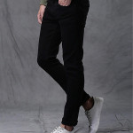 Men Black Slim Fit Mid-Rise Jeans