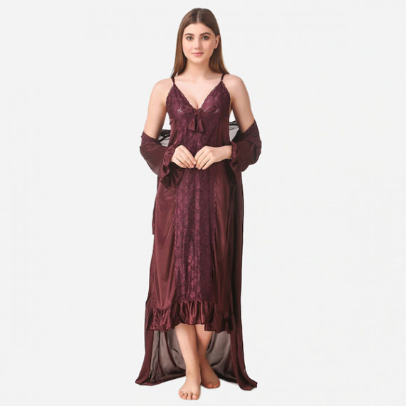 https://bloomwow.in/vi/products/brown-maxi-satin-solid-nightwear-set