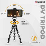 DIGITEK® (DTR 260 GT) Gorilla Tripod/Mini 33 cm (13 Inch) Tripod for Mobile Phone with Phone Mount & Remote, Flexible Gorilla Stand for DSLR & Action