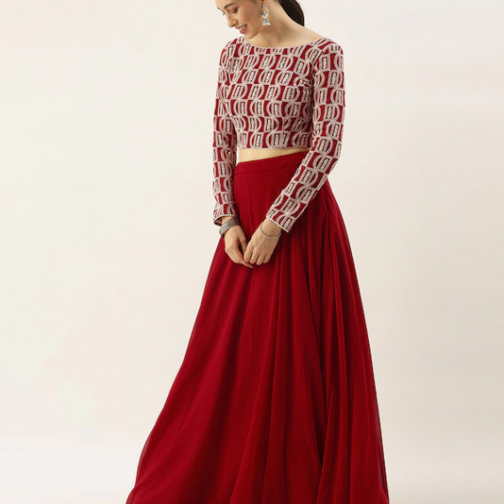 https://bloomwow.in/products/maroon-embroidered-thread-work-ready-to-wear-lehenga-blouse-with-dupatta