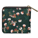 Women Green & White Printed Zip Around Wallet